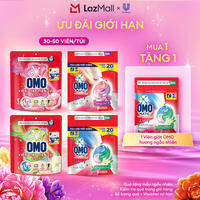 Túi viên giặt tiện lợi OMO 3 trong 1 Hương Tinh Tế/Tươi Mát 30-50 viên/túi (bao bì tùy lô nhập hàng)