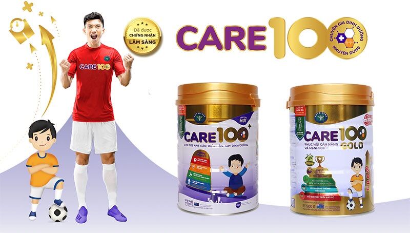Sữa bột Care 100 gold lon 900g - mẫu mới, date mới