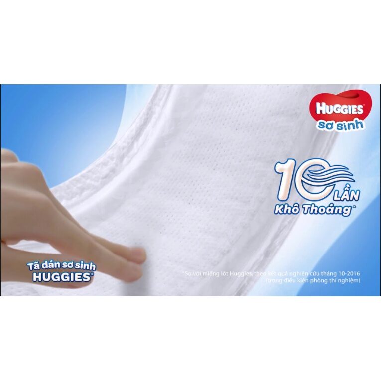 Tã dán sơ sinh Huggies NB 74(cộng 10 miếng)