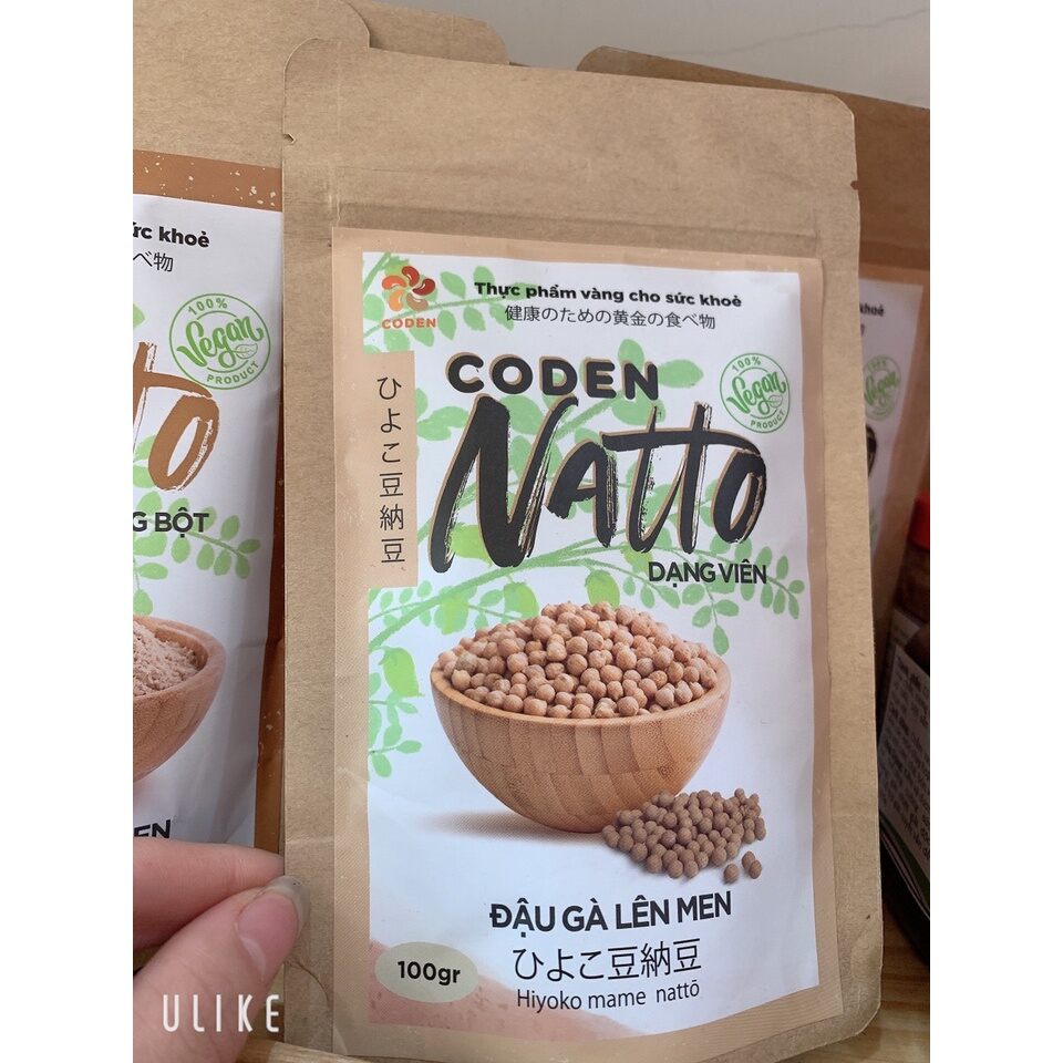 Natto đậu gà dạng viên/bột, túi 100g