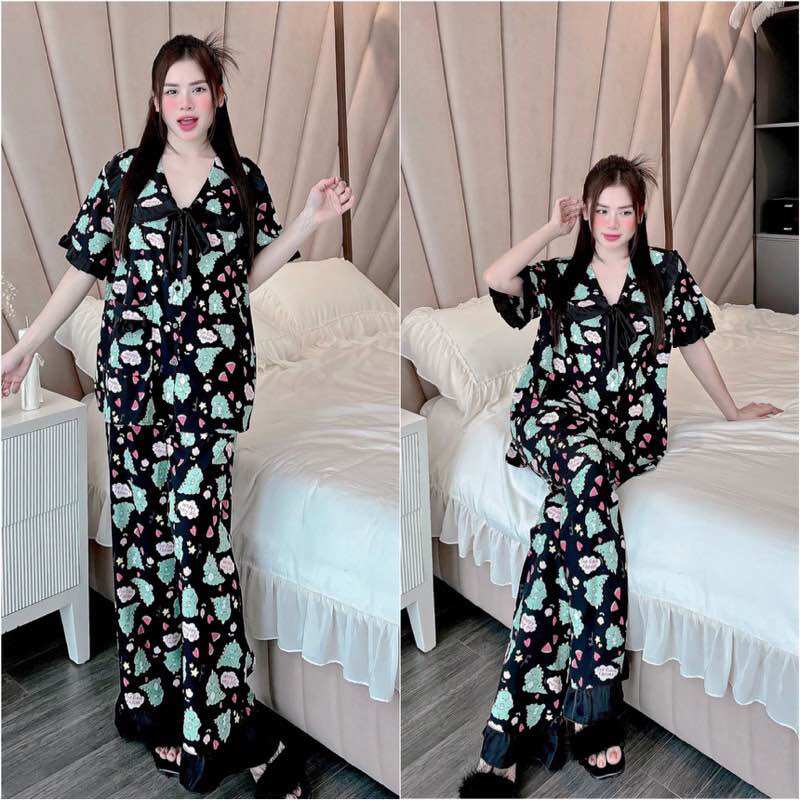 Đồ Bộ Bigsize Lụa Nhật Bèo Tiểu Thư 55-100kg