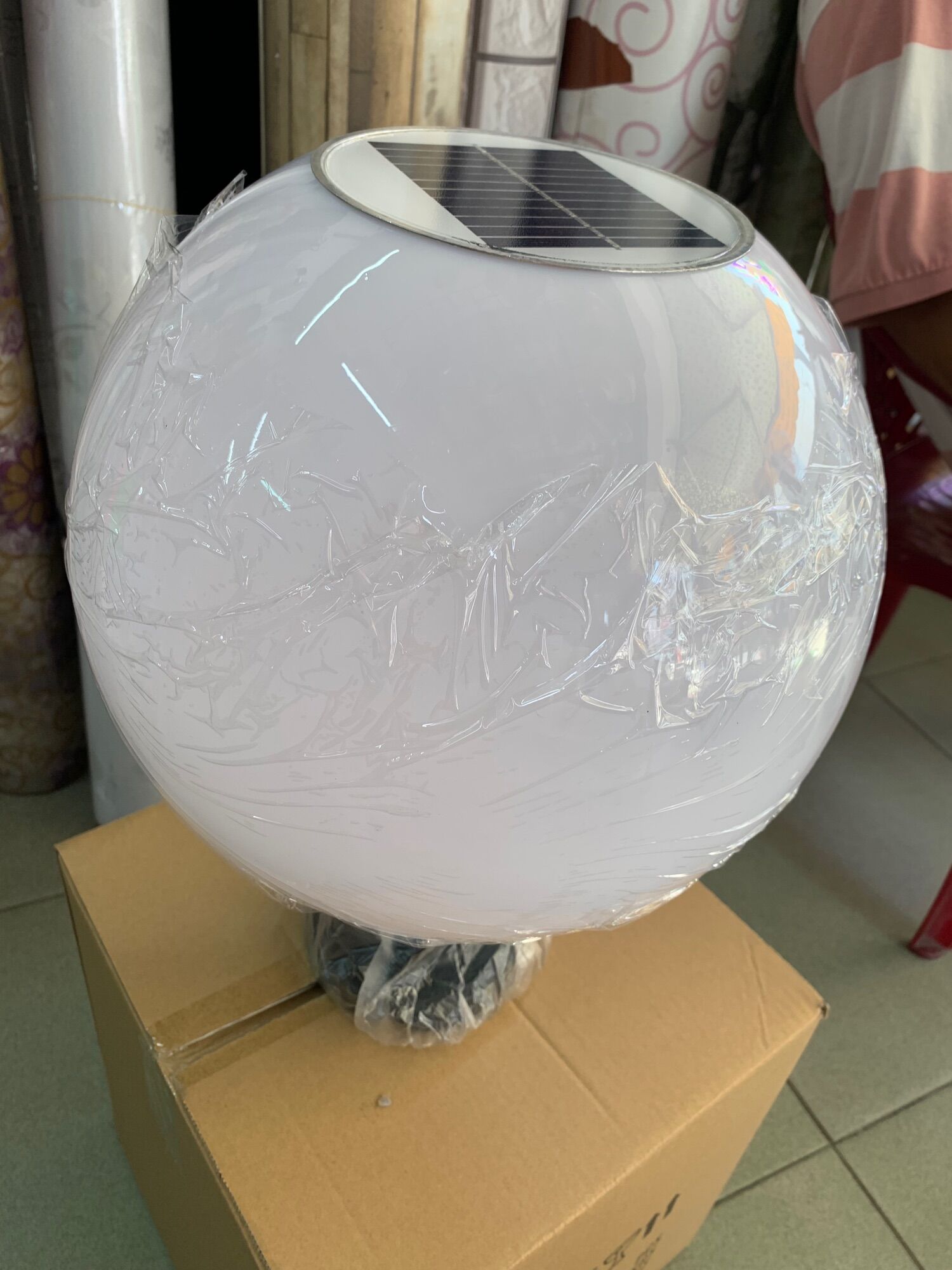 ⚡️Đèn trụ cổng Năng lượng mặt trời (phi 30cm)
