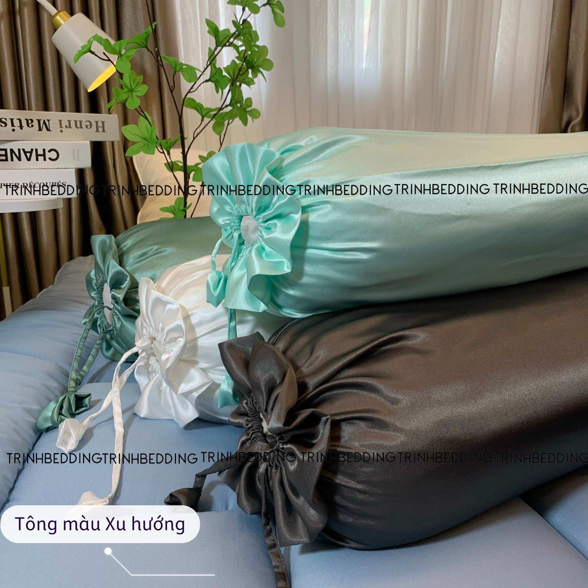 Vỏ Gối Lụa - Gối ôm phi lụa Cao cấp Trinhbedding