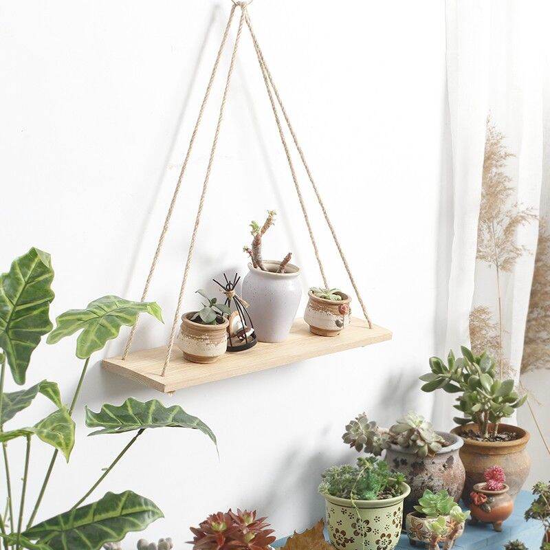 Kệ gỗ thông - Kệ treo tường trang trí.