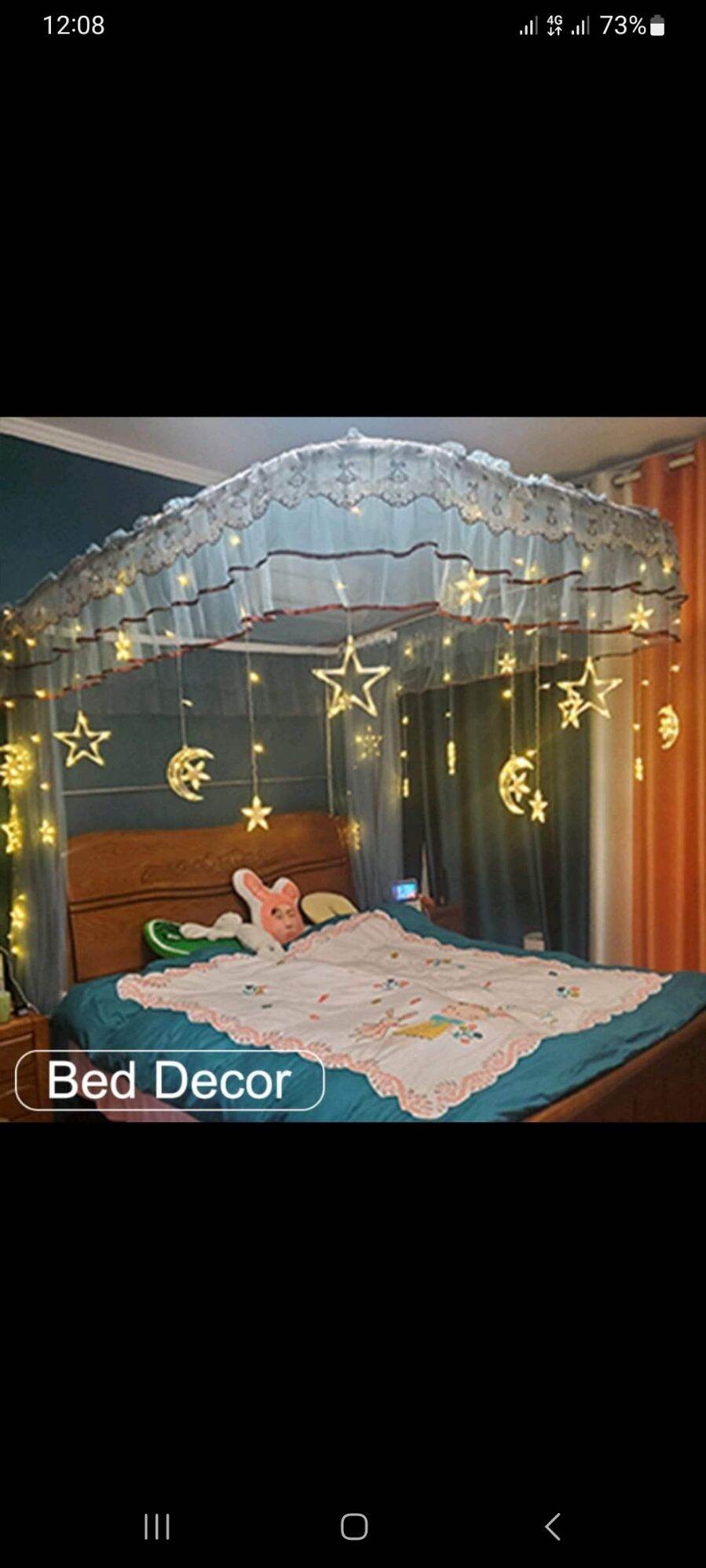 Dây đèn led chớp mành thả trăng sao dài 4m chống nước dử dụng ngoài trời có phích nối trang trí