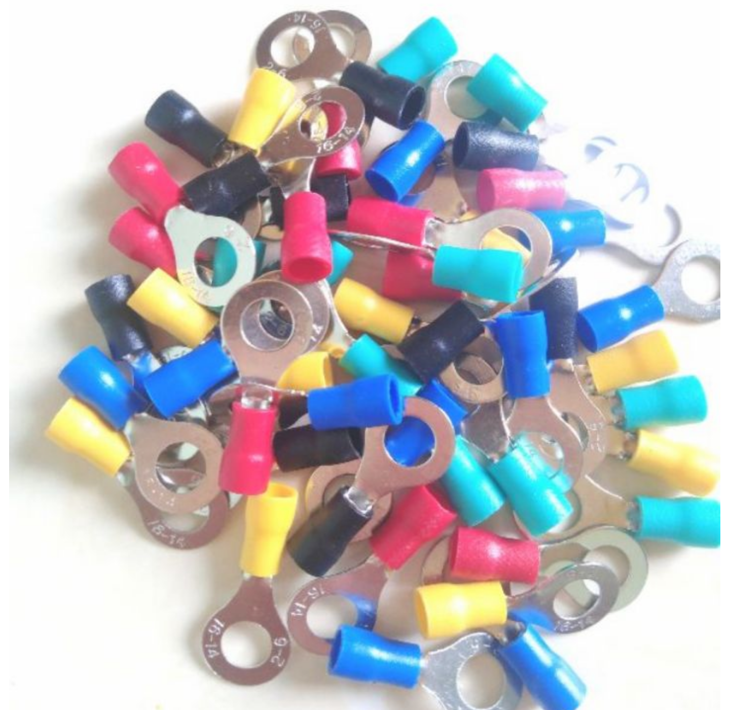 Bộ 50 cái đầu cốt nối dây điện loại đầu cốt tròn dẹp như hình hàng loại tốt