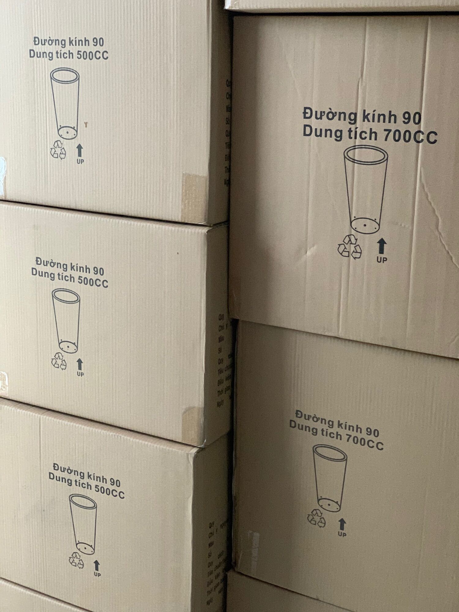 Ly nhựa PP cứng 700ml (25 ly / túi ) - PP Hard Cup 700ml