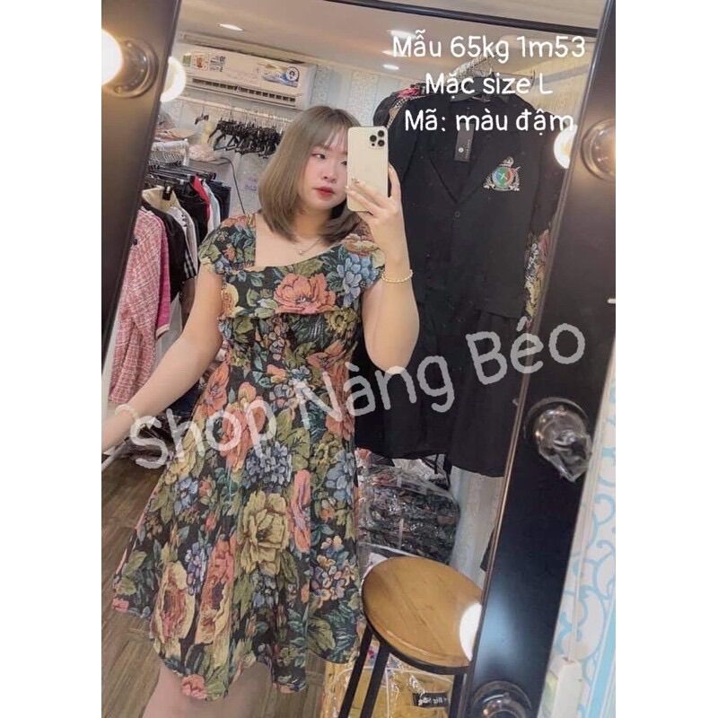 [Shop bigsize nữ 60kg-90kg] Đầm lệch vai đi tiệc sang chảnh