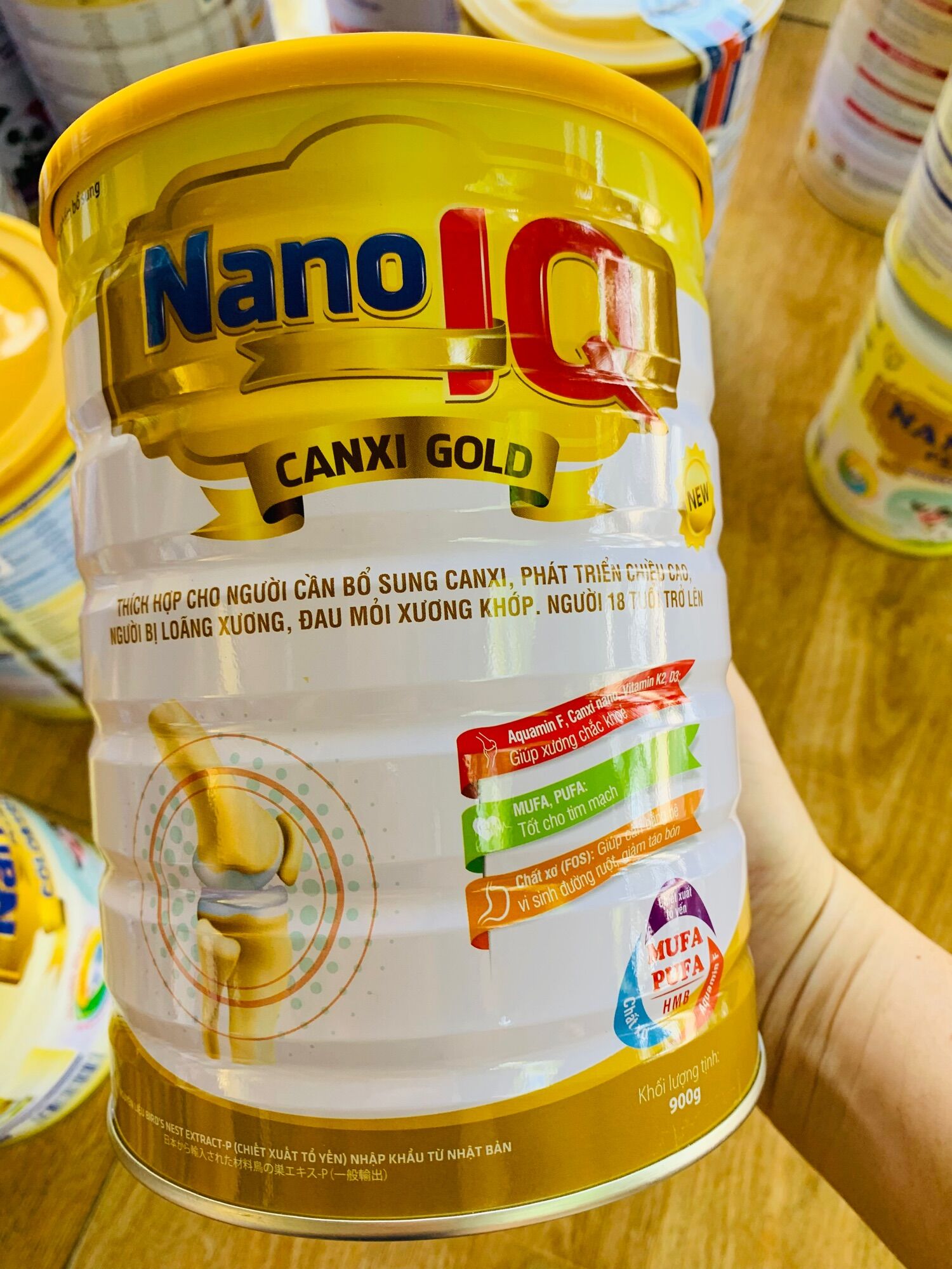 Sữa nanoiq canxi gold 900g