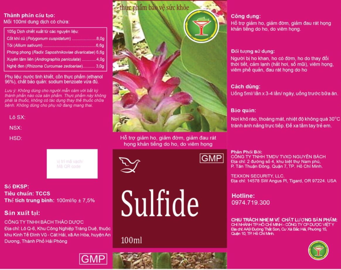 Sản phẩm bảo vệ sức khoẻ Sulfide