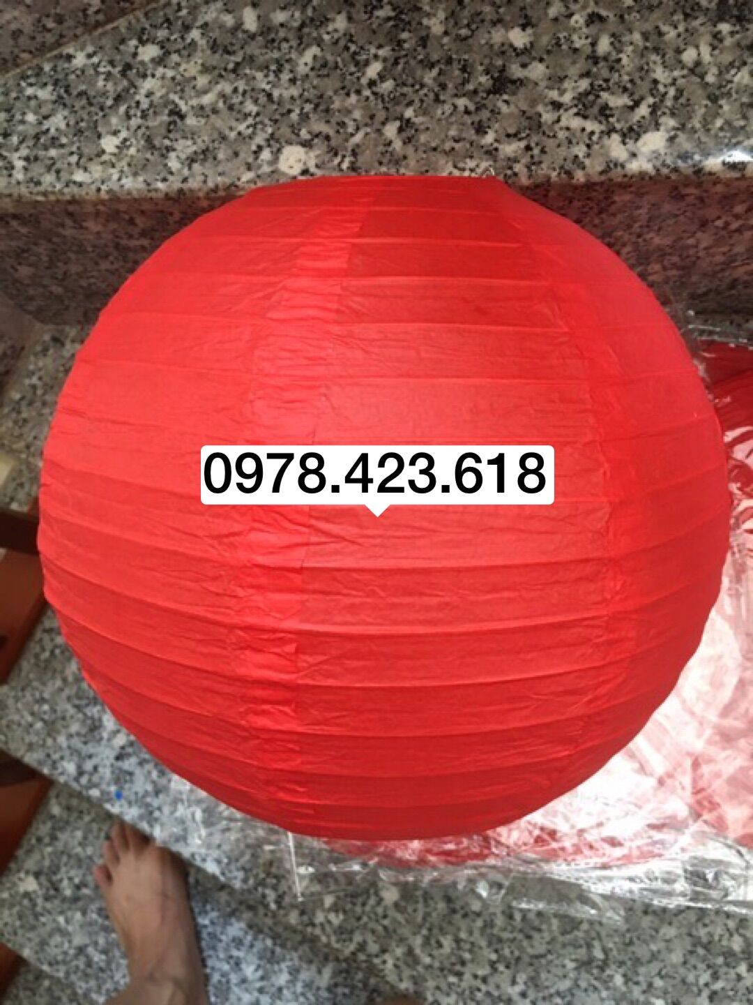 Sét 60 đèn lồng Giấy Đỏ decor Trang trí Tết 2023 (20 cái 20cm, 20 cái 25cm, 20 cái 30cm)