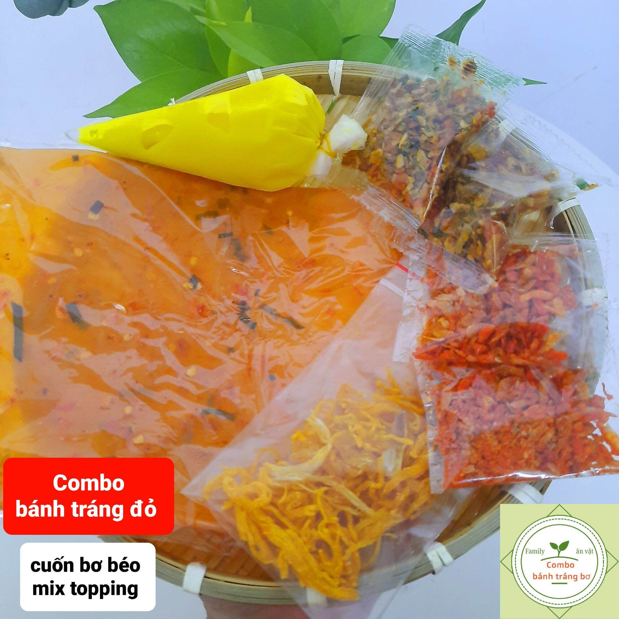 Combo bánh tráng dẻo hành cuốn bơ béo