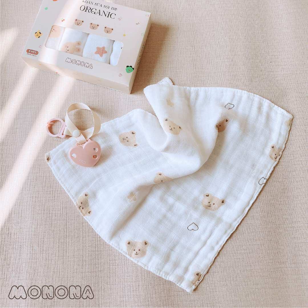 Khăn sữa sợi tre Monona Organic