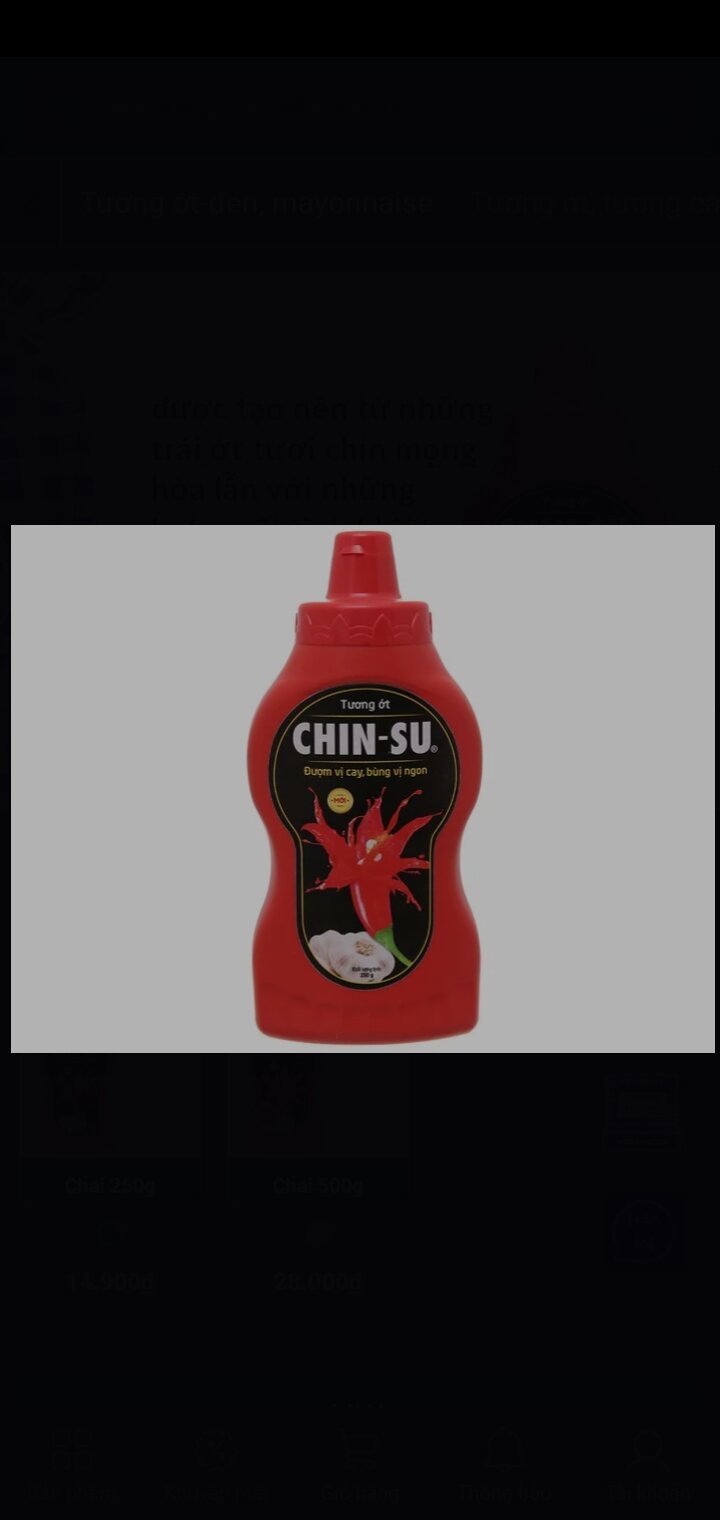 Tương ớt chinsu cay vừa date mới chai 250gr