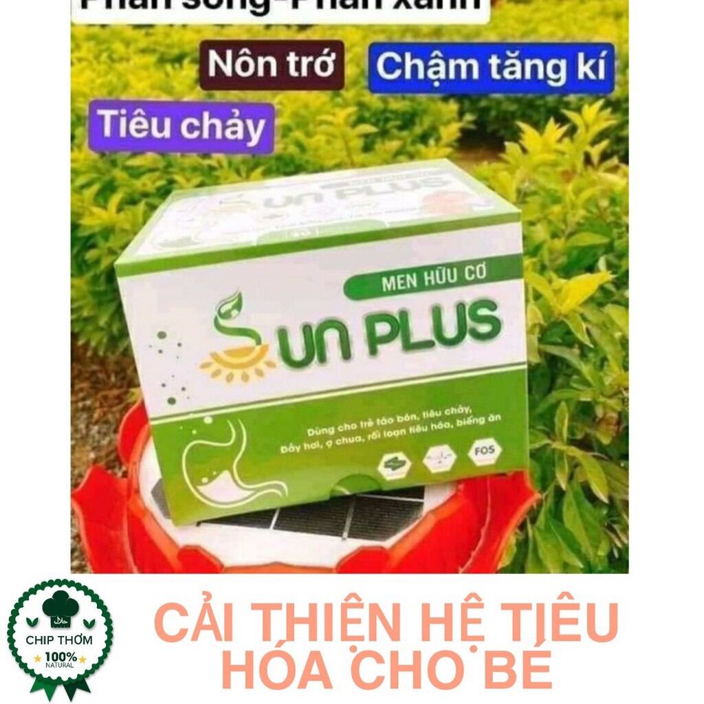Men hữu cơ Sunplus (men sống hữu cơ Sun plus) trẻ ăn ngon hết táo bón