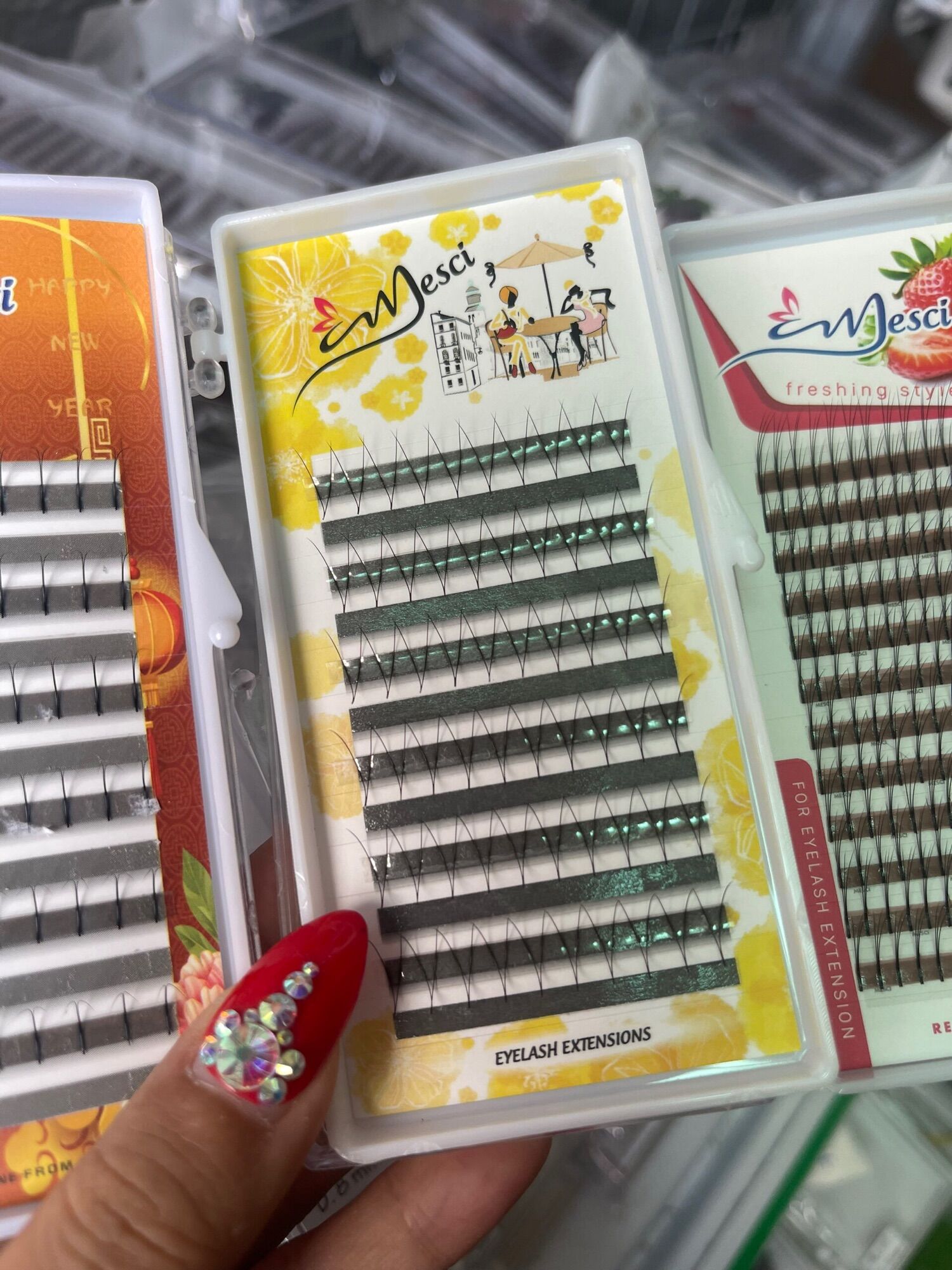 Mi khay 2d (thanh lý xuất dư), lông mi nối fan sẵn volume