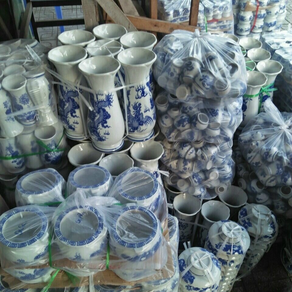 Bộ chung ly sứ thờ cúng họa tiết rồng xanh