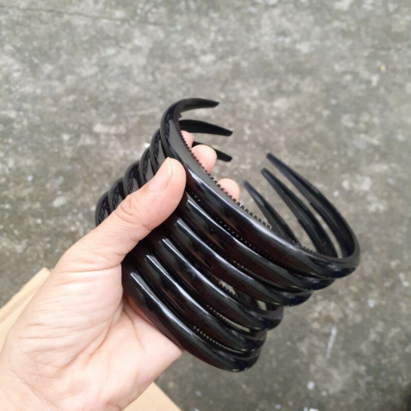 Combo 5 cái Bờm cài tóc có răng giữ chắc tóc nhựa mềm (bản 1.2cm)