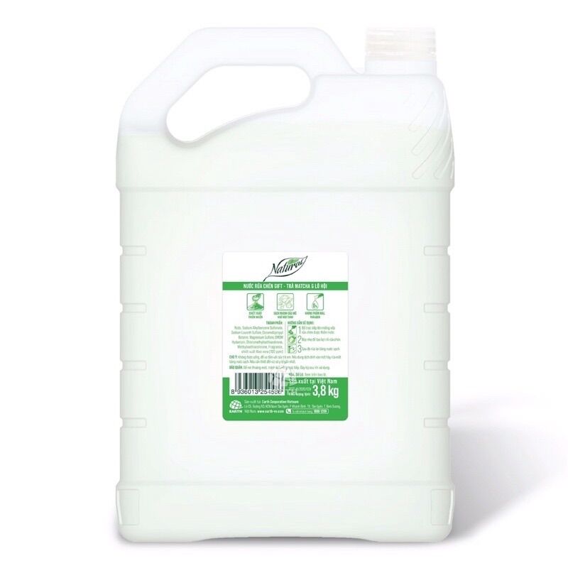 Nước Rửa Chén Gift Natural Trà Matcha & Lô Hội 3.8kg