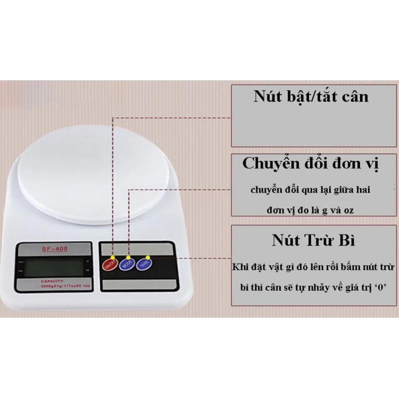 Cân điện tử nhà bếp mini SF - 400