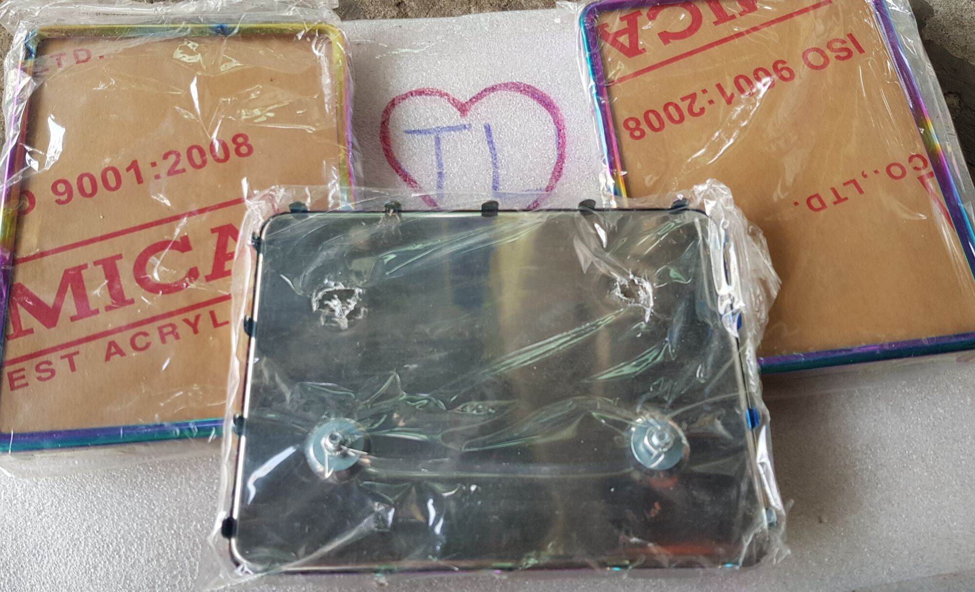 khung biển số wave dream ws inox - 7 màu (chọn bộ 3 món) (loại tốt)