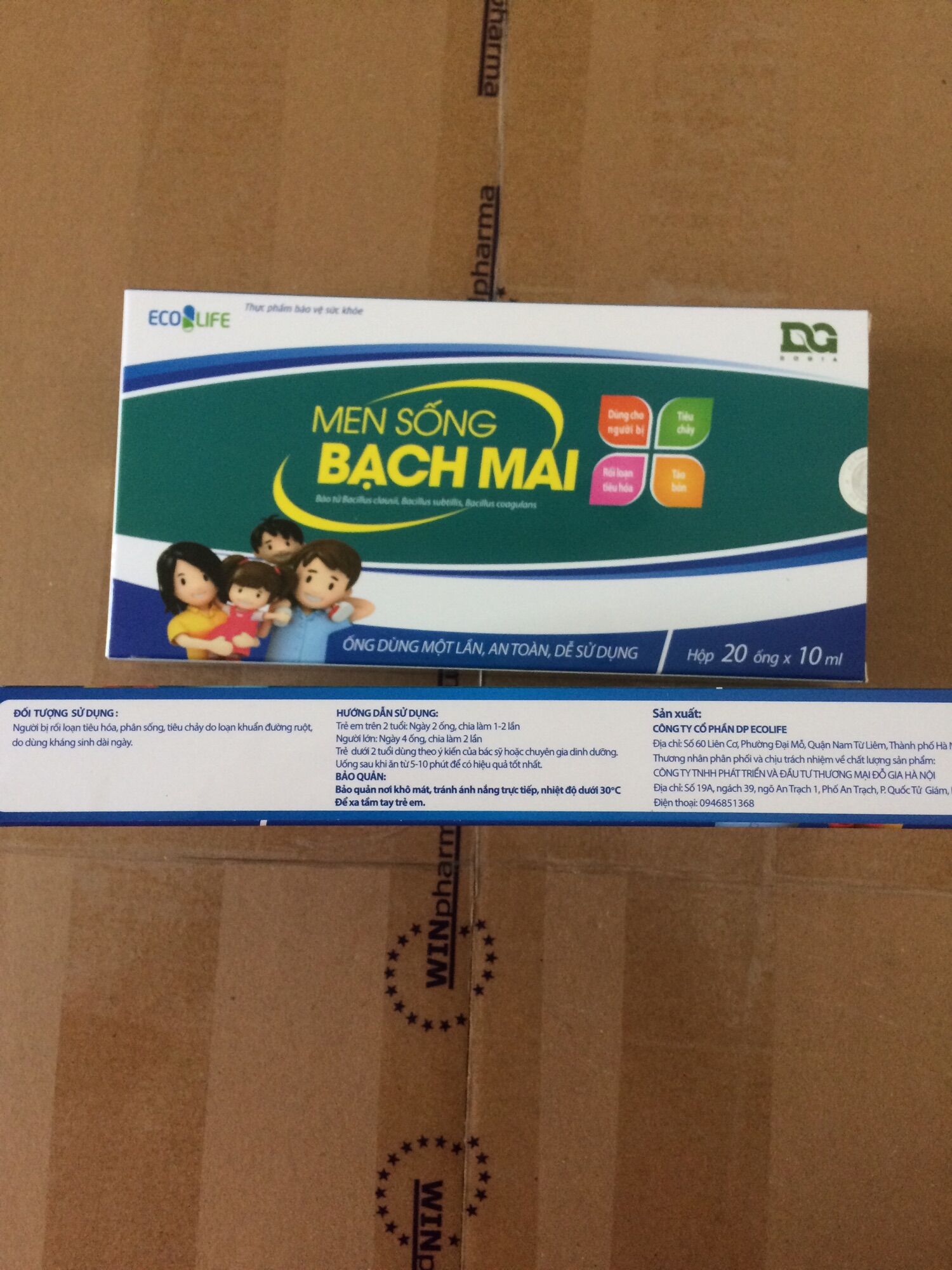 Men sống Bạch Mai (dạng ống)