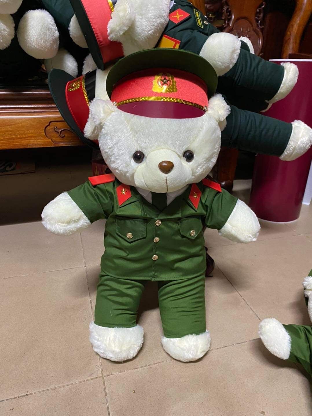 GẤU BÔNG MẶC ĐỒ LÍNH CA 55cm