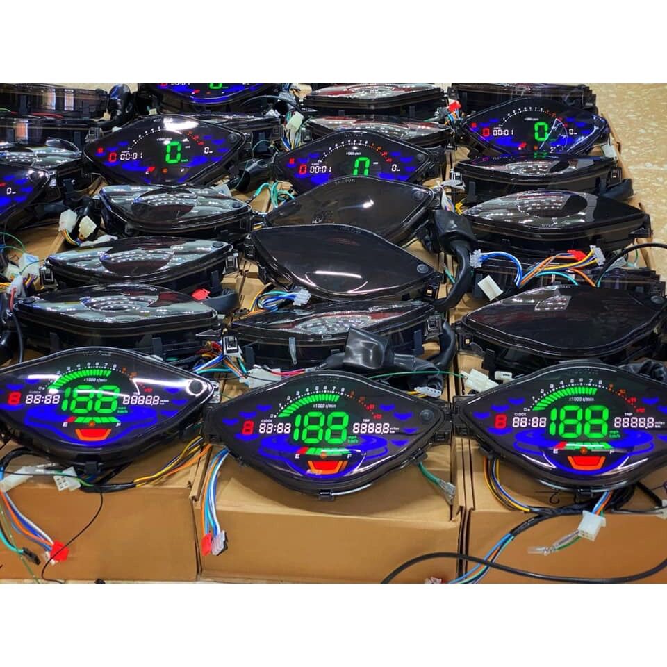 Đồng hồ điện tử 2020 PLUS gắn Wave Alpha, Wave S , Wave RS , Wave 50cc full led lcd