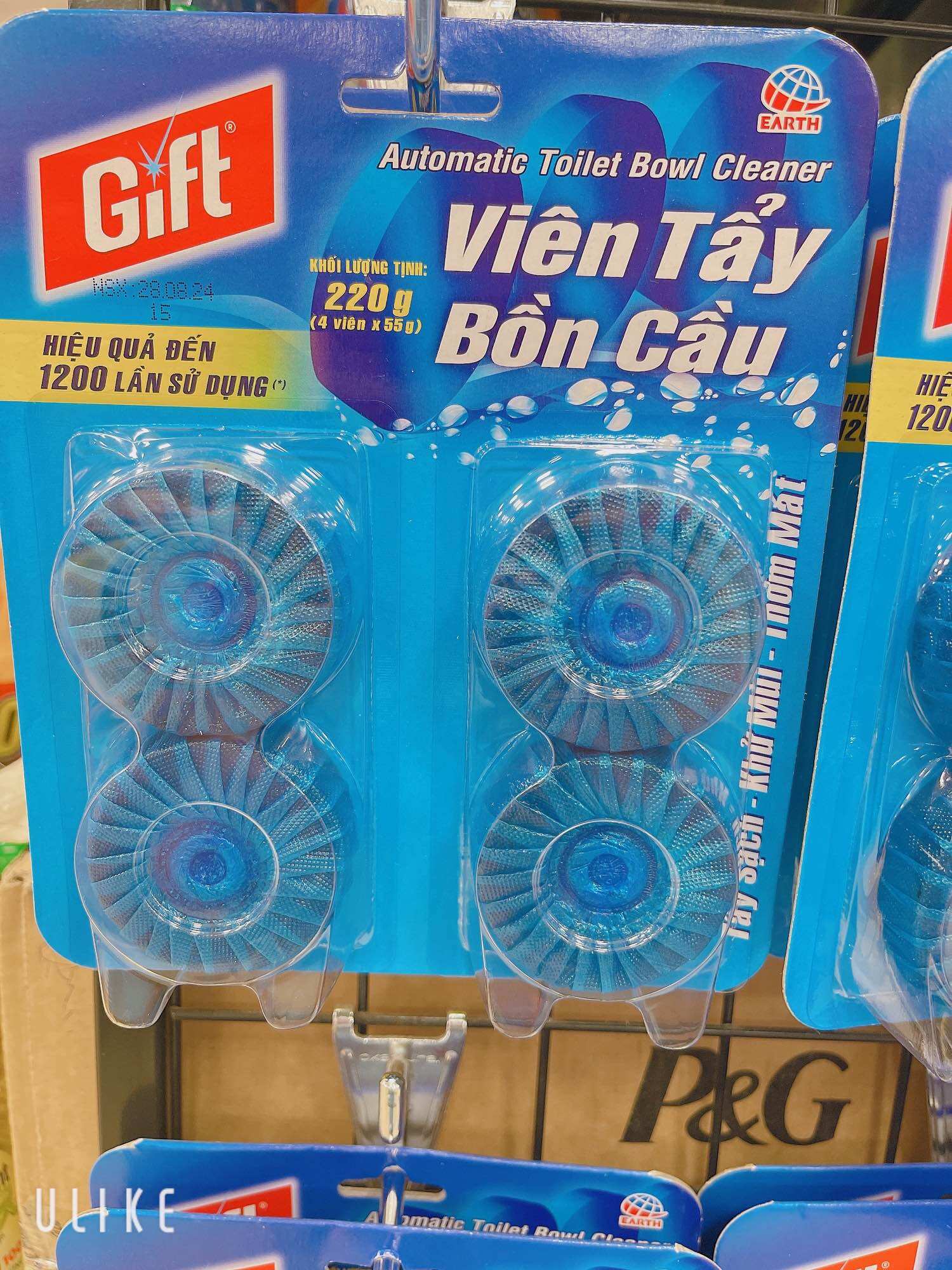 Viên  thả bồn cầu Gift  vỉ 4 viên