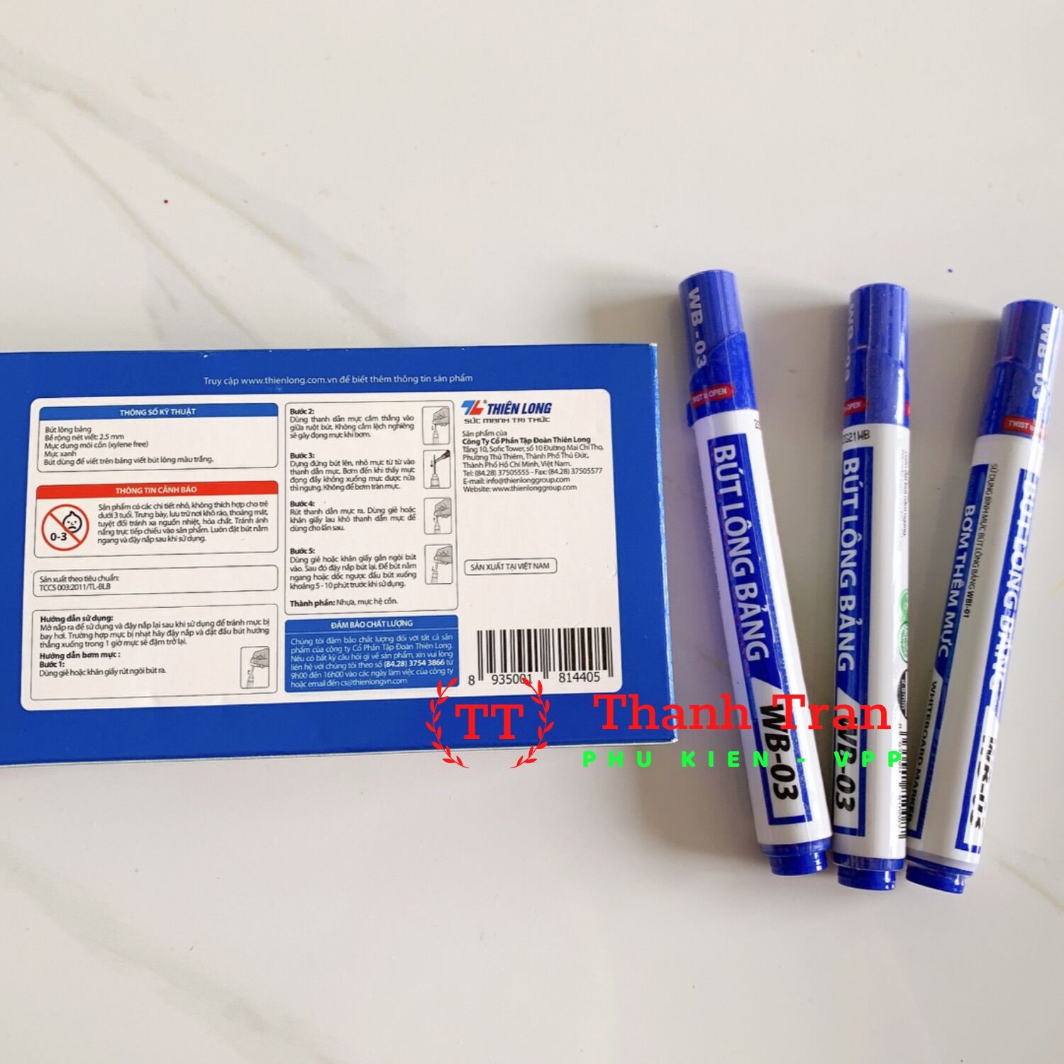 Bút lông bảng WB-03 mực xanh