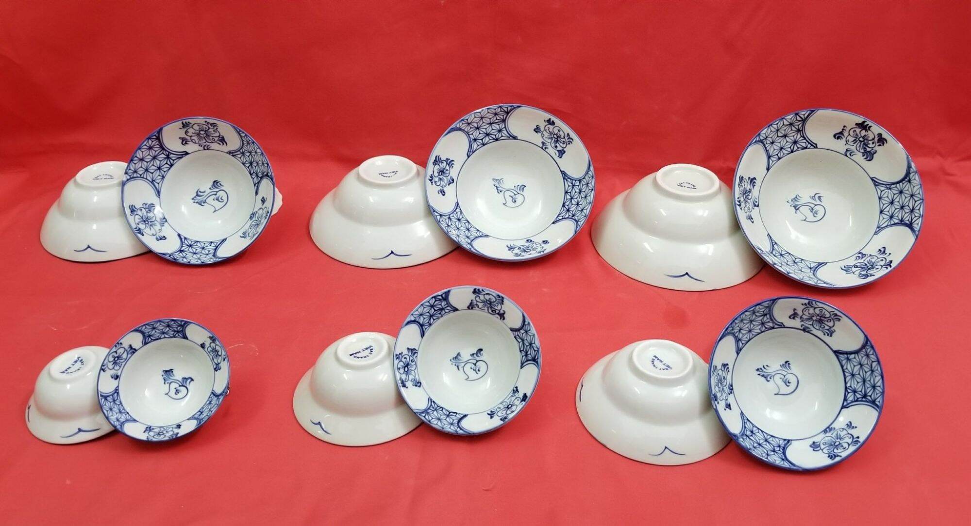 Bát chiết yêu vẽ hoa cổ men rong Bát Tràng