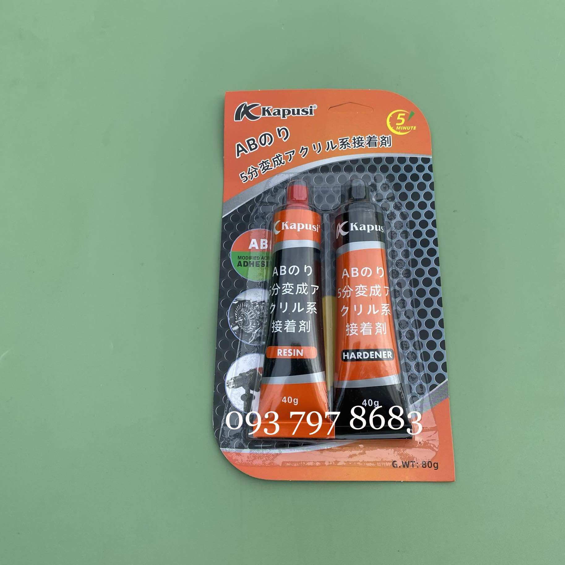 Keo Dán 2 Thành Phần AB, Keo Epoxy, Keo Acrylic, Keo dán đa năng Kapusi siêu chắc
