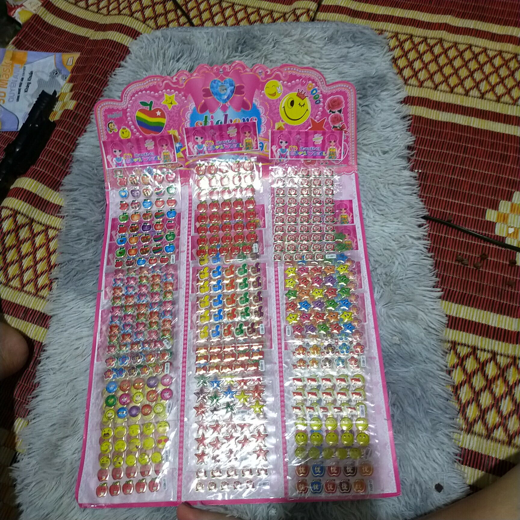 Vỉ 20 tờ dán nổi sticker mẫu đa dạng