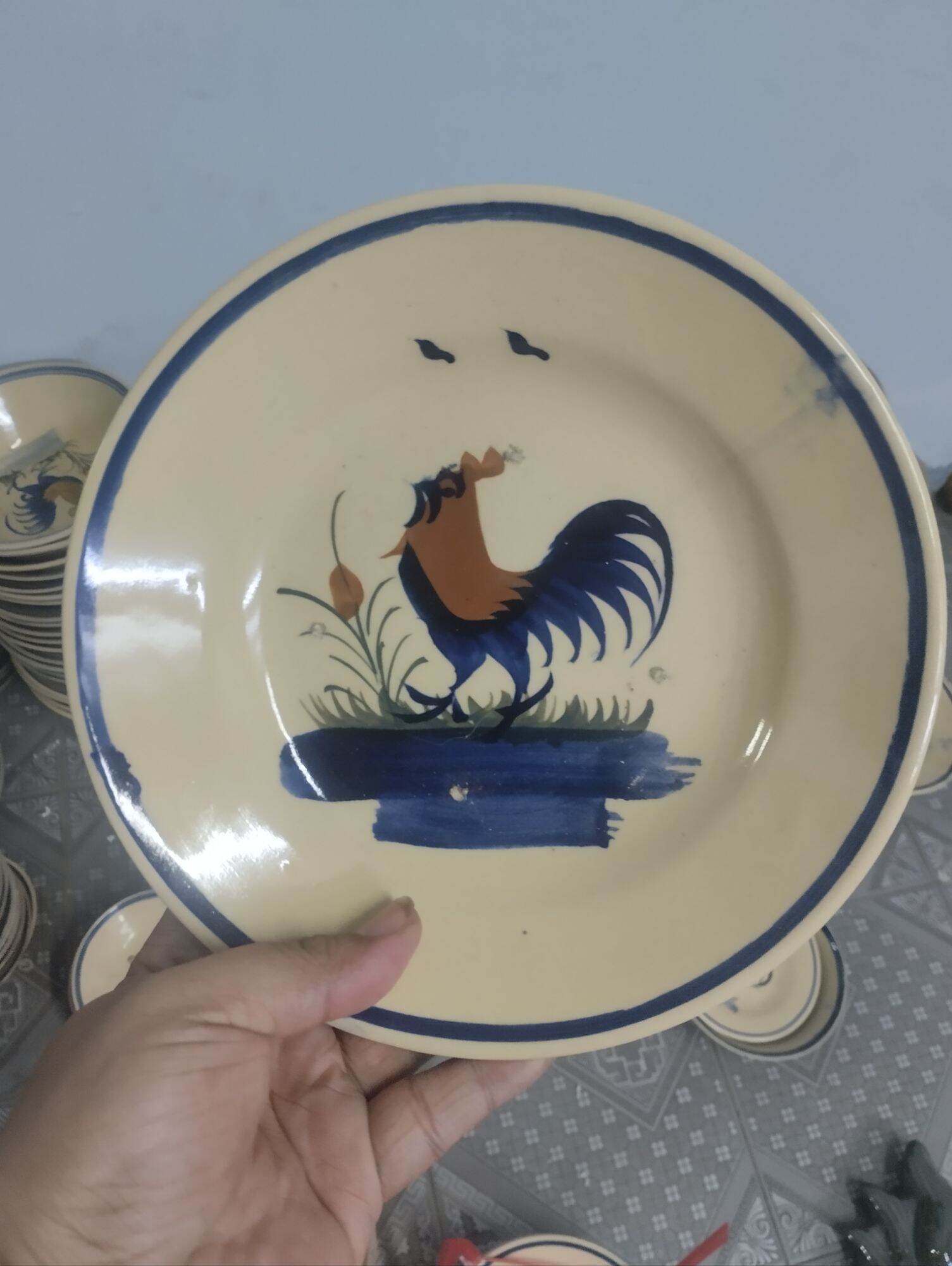 Dĩa con gà loại đẹp 20 cm