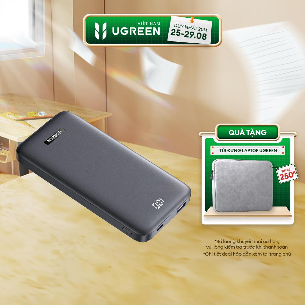 Pin sạc dự phòng 10000mAh/20000mAh UGREEN | Sạc nhanh 2 chiều | Sạc nhanh thông minh Power X | pin ATL | Bảo hành 18 tháng