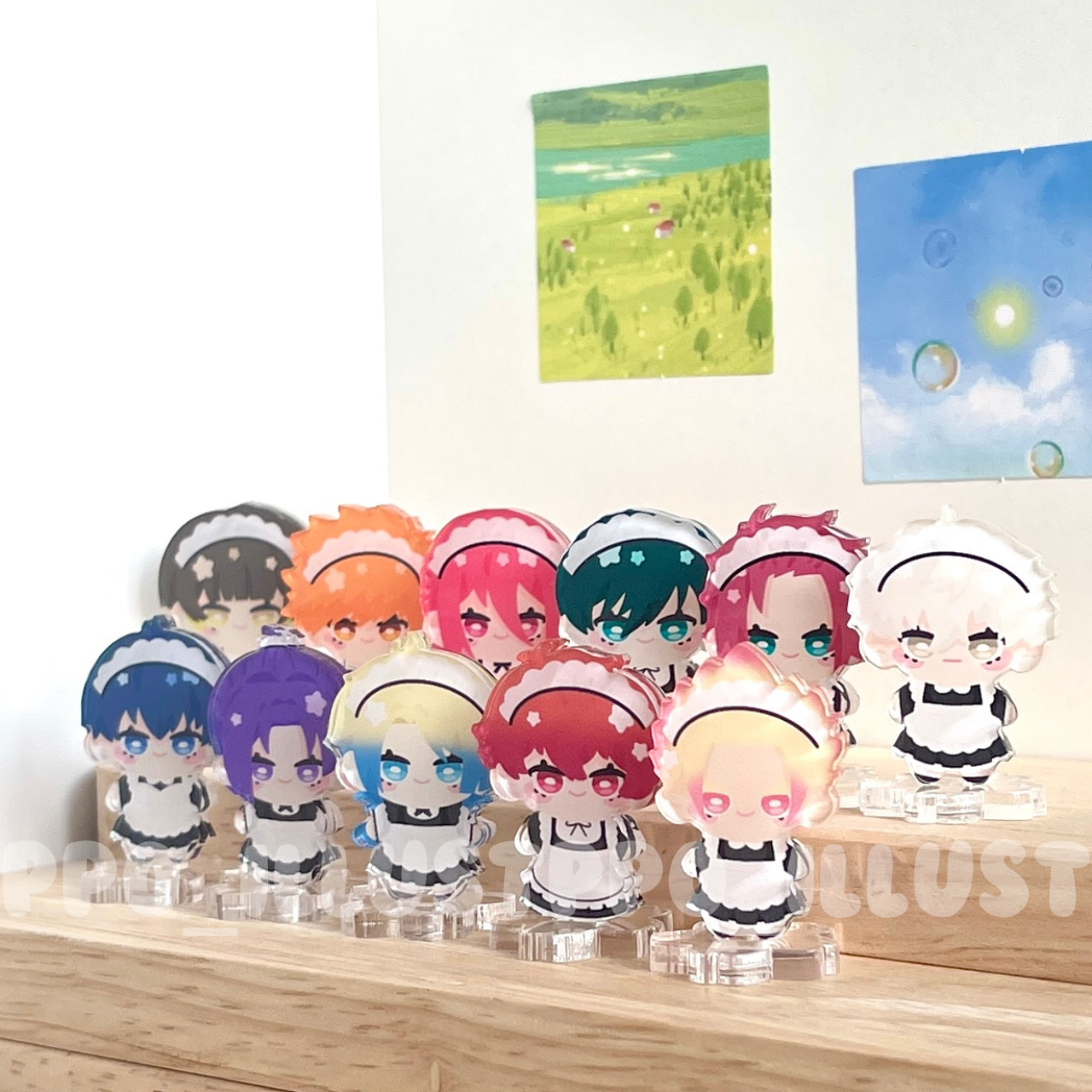 Ppo | mô hình standee acrylic maid anime blue lock - tiền đạo số 1 - 3cm trang trí