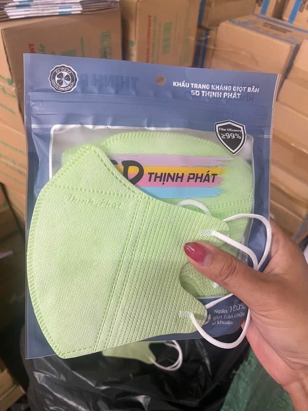 THÙNG 100 CÁI KHẨU TRANG 5D TP