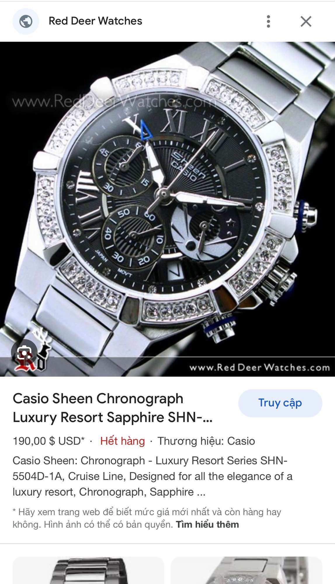 Casio Sheen cao cấp 33mm