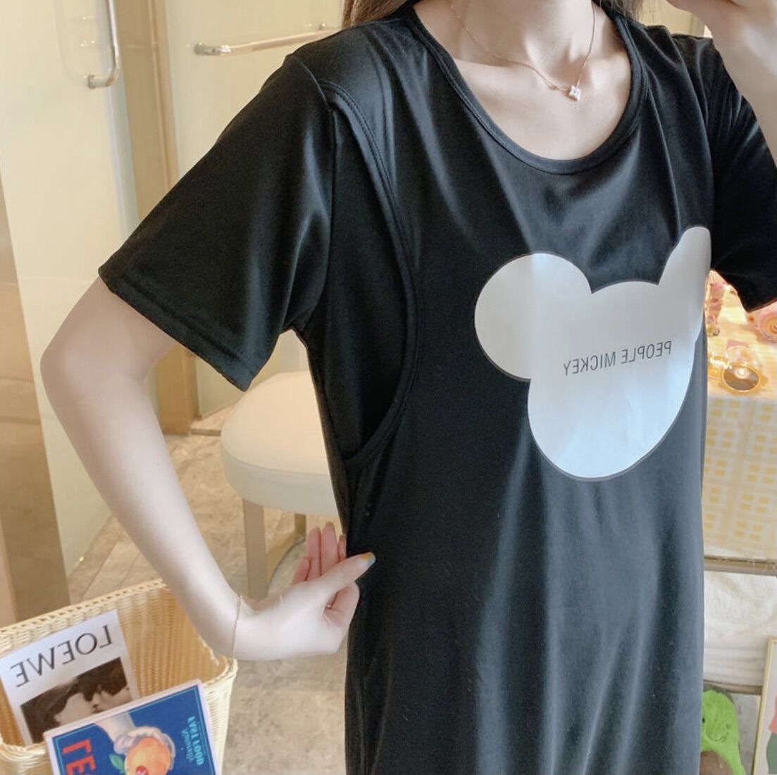 Đầm bầu -váy bầu sau sinh cho con bú cotton siêu mát