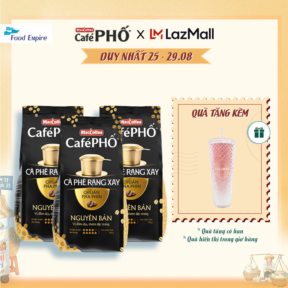 Combo 3 túi cà phê phố rang xay - maccoffee 450gr