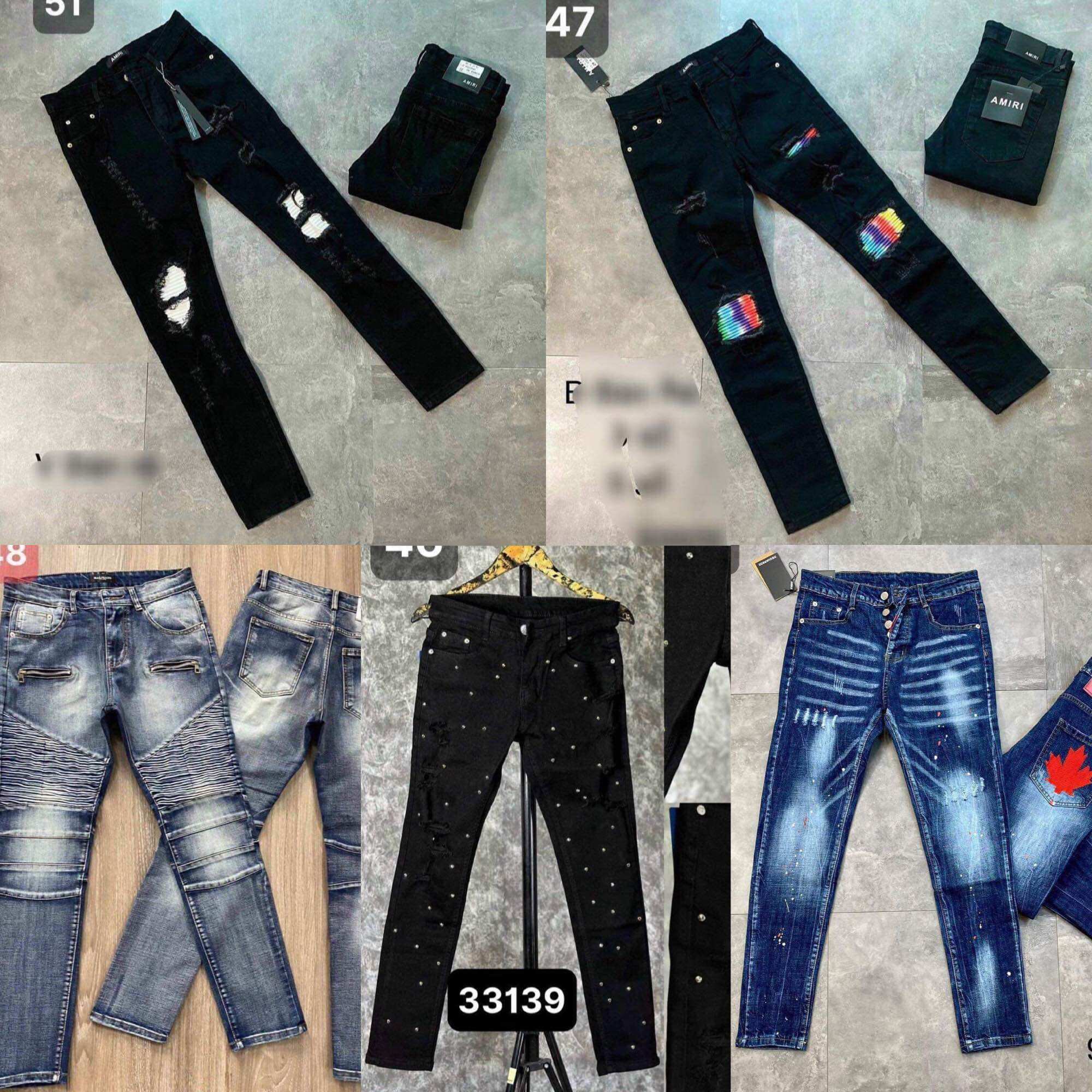 Quần jean nam Dsquared2 khoá lệch cao cấp mới nhất_Ảnh shop chụp