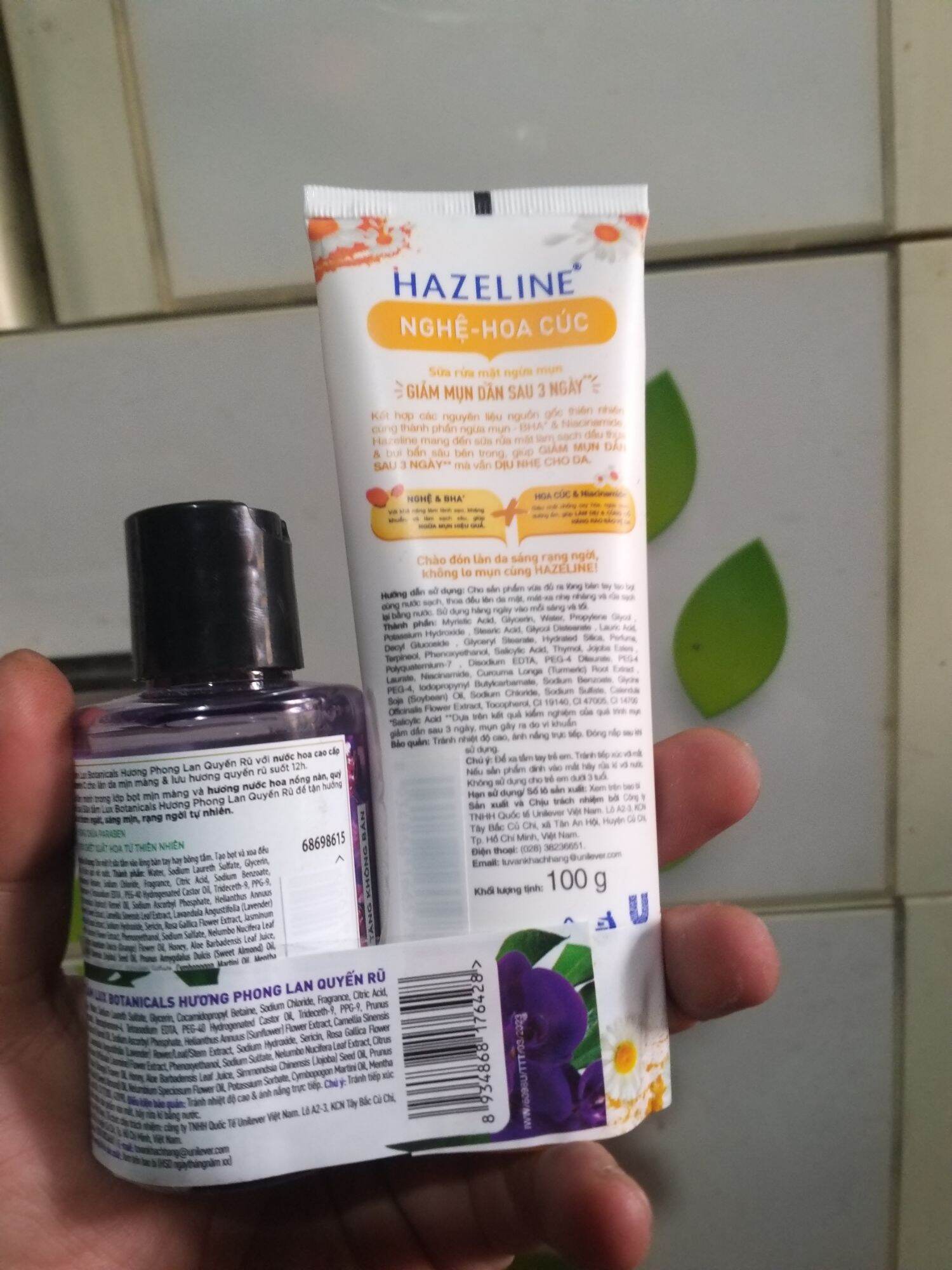 (Combo 2 Tip) Sữa rửa mặt HAZELINE 100g Nghệ & Hoa cúc