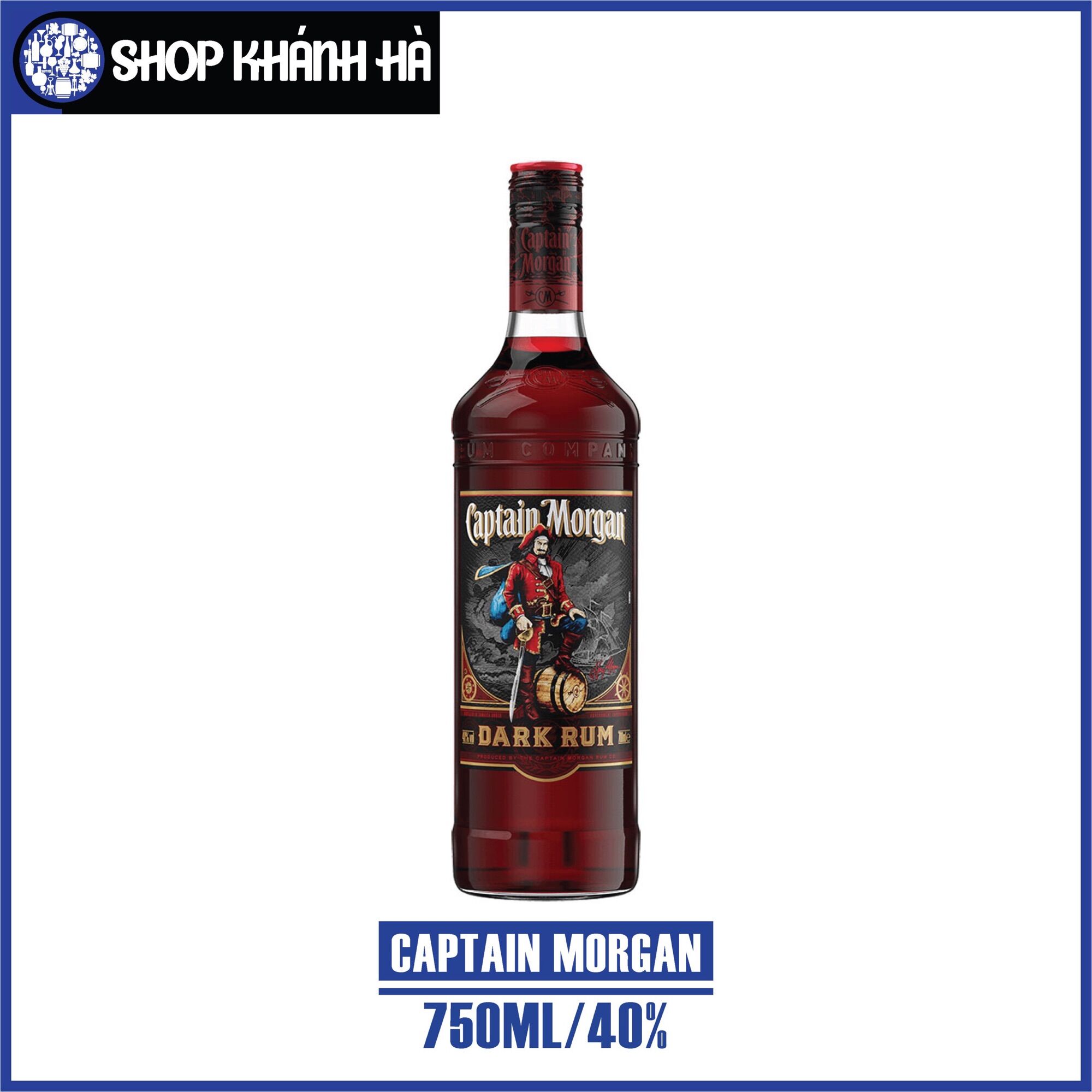 [Shop Khánh Hà] RUM CAPTAIN MORGAN BLACK - 750ML - 40