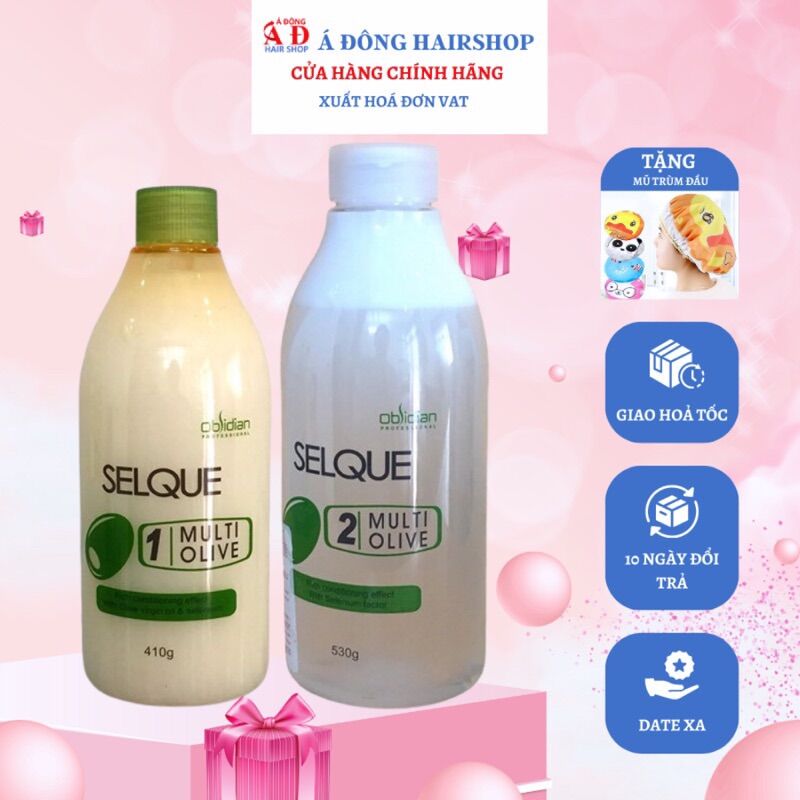 Thuốc uốn lạnh Obsidian Olive Selque Hàn Quốc dạng gel cao cấp 410ml/530ml
