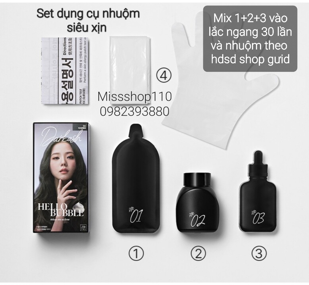 Thuốc nhuộm tóc dạng bọt Hello Bubble BLACKPINK PRIMER NÂNG TONE