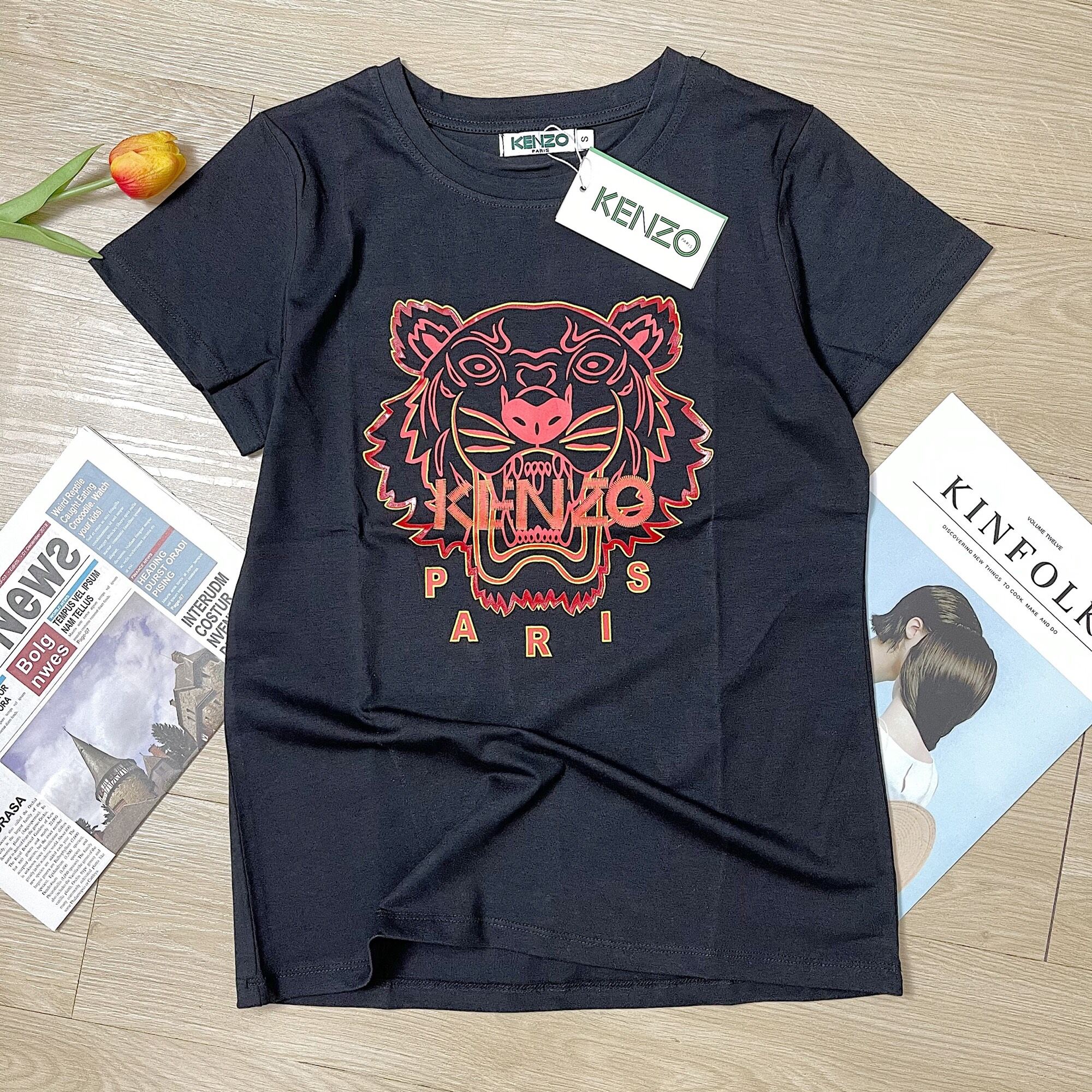 Áo thun KENZO hoạ tiết đầu hổ