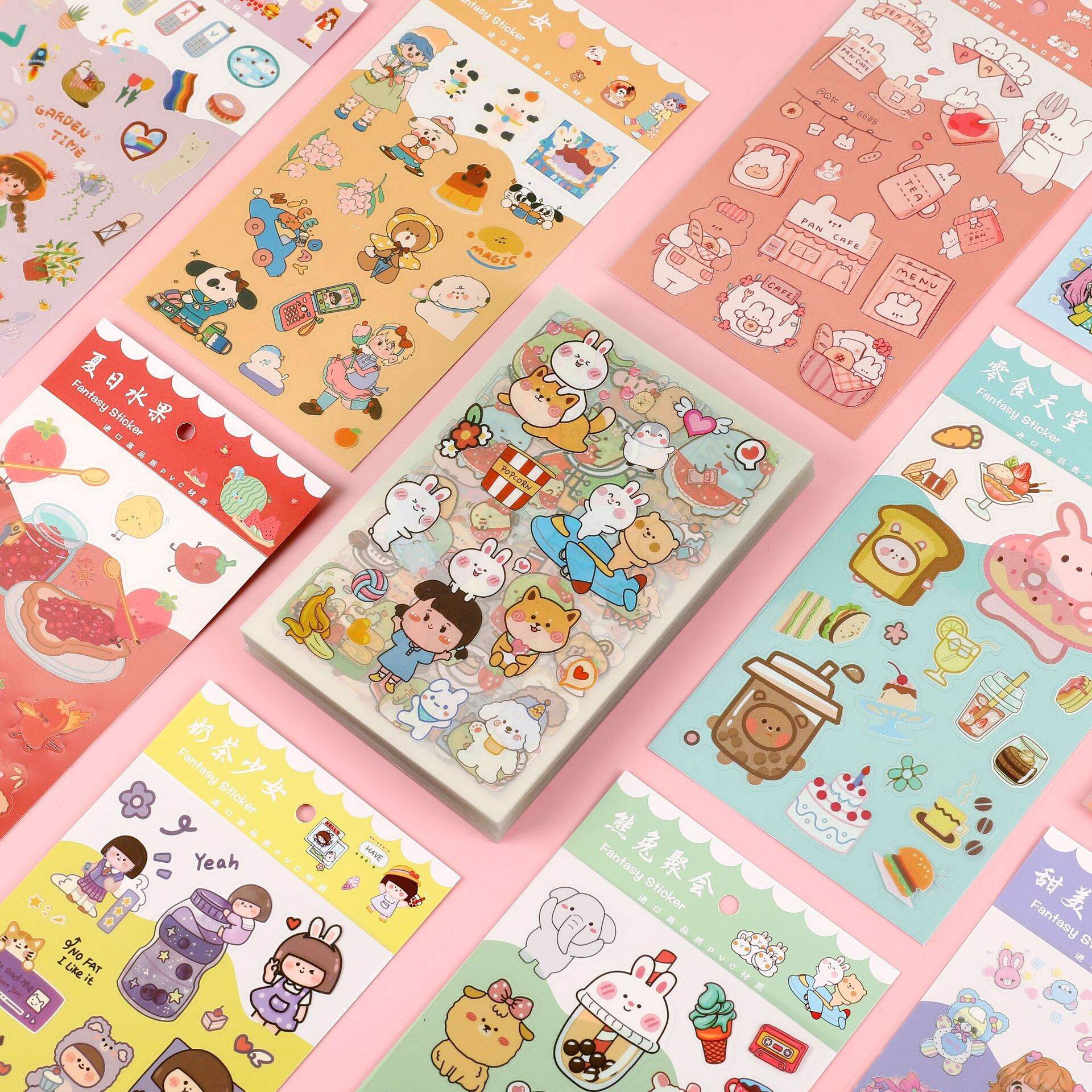 Bộ 6 tấm hình dán sticker pvc chống nước