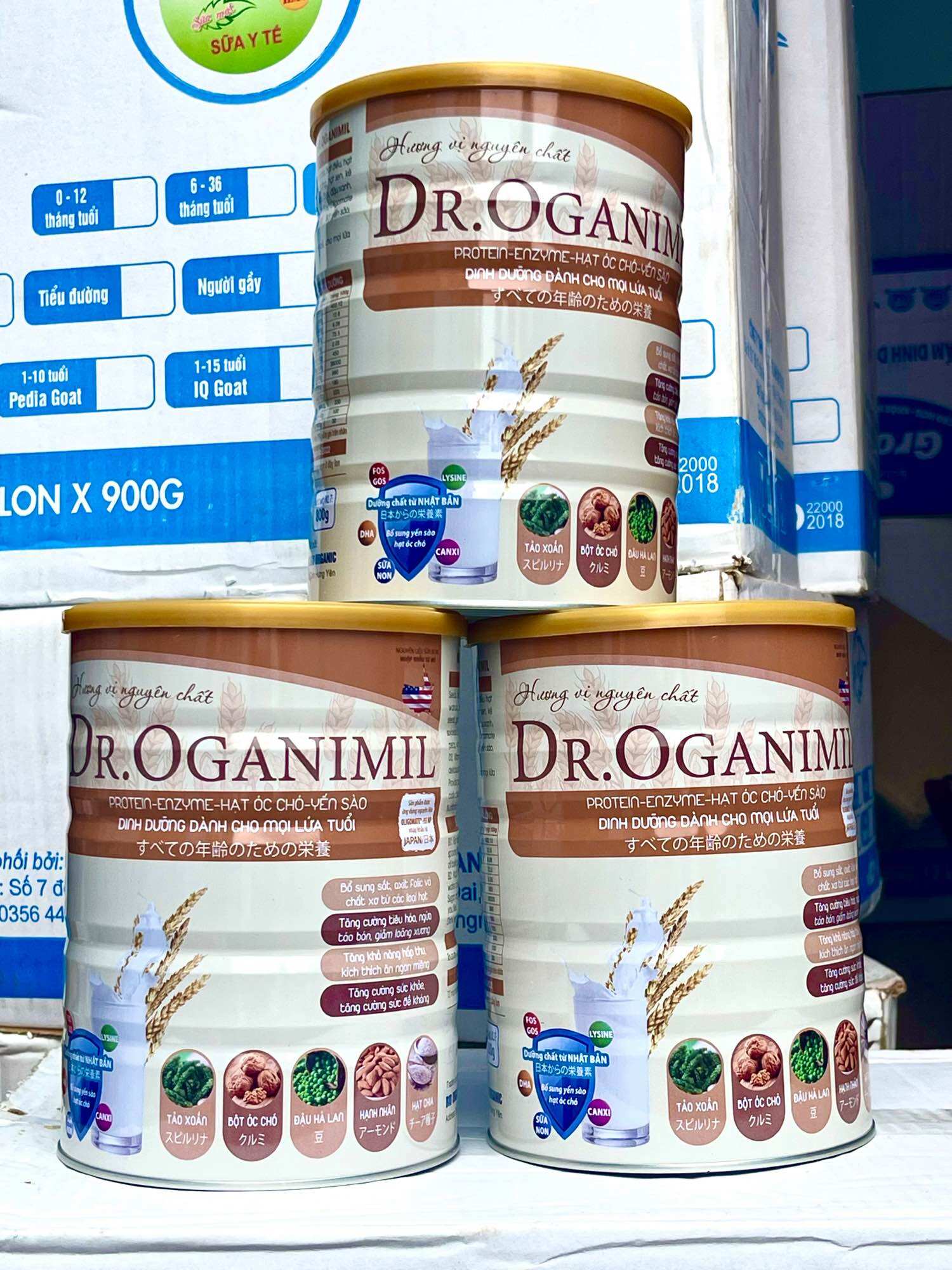 Sữa hạt Dr .Oganimil - dinh dưỡng cho mọi lứa tuổi hộp 800g