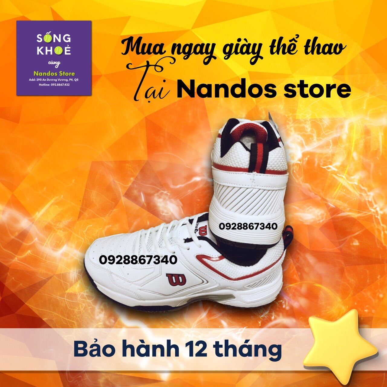 Giày tennis wilson chuyên sân cứng W 202