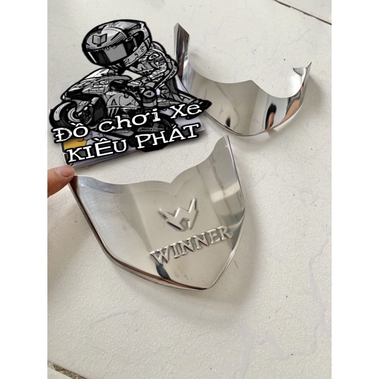Mỏ dè winner x v2 v3 inox trước và sau